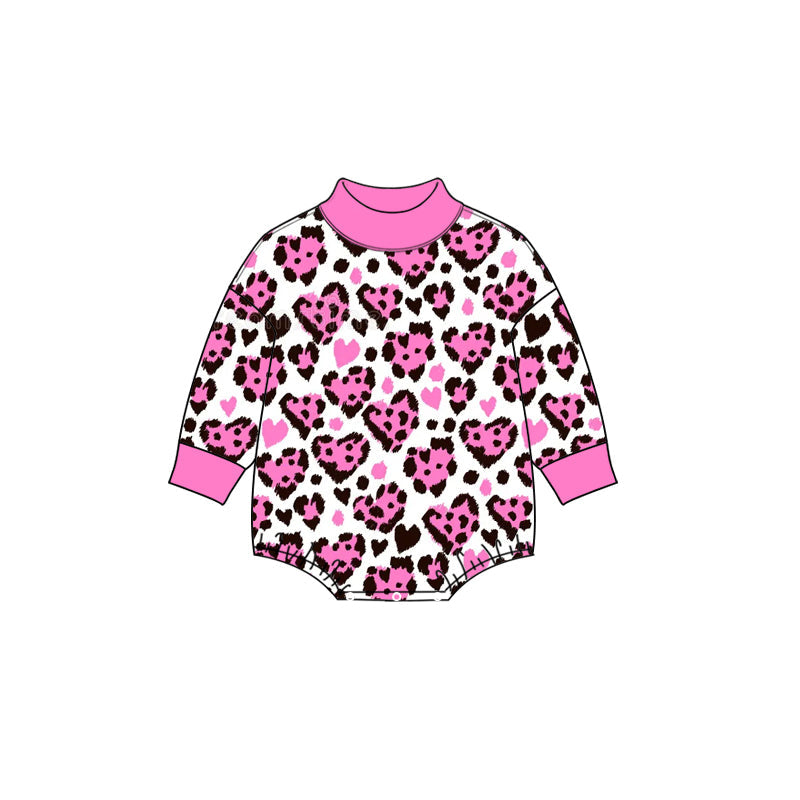 Preorder MOQ 5 pcs Each Style Valentine's Day Love Leopard Rose Red Mommy and Me Matching Clothes