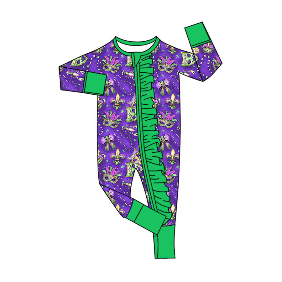 Preorder MOQ 5 pcs Each Style Mardi Gras Mask Kids Matching Clothes