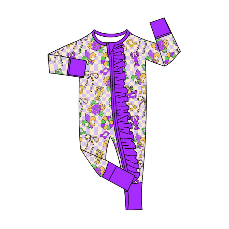 Preorder MOQ 5 pcs Each Style Mardi Gras Mask Kids Matching Clothes