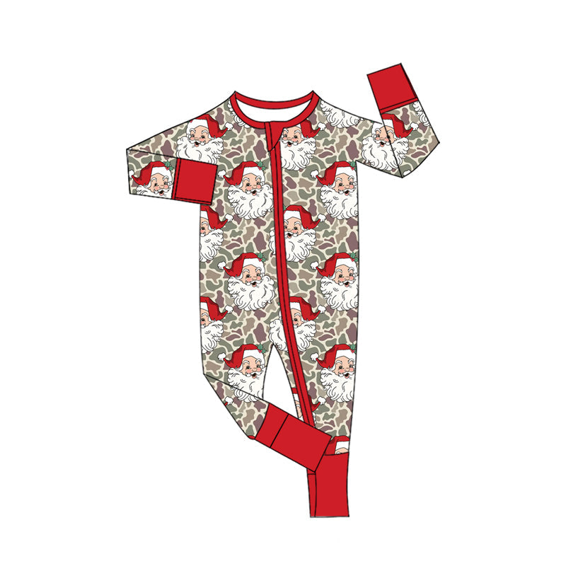 Preorder MOQ 5 pcs Each Style Christmas Santa Camo Kids Matching Clothes