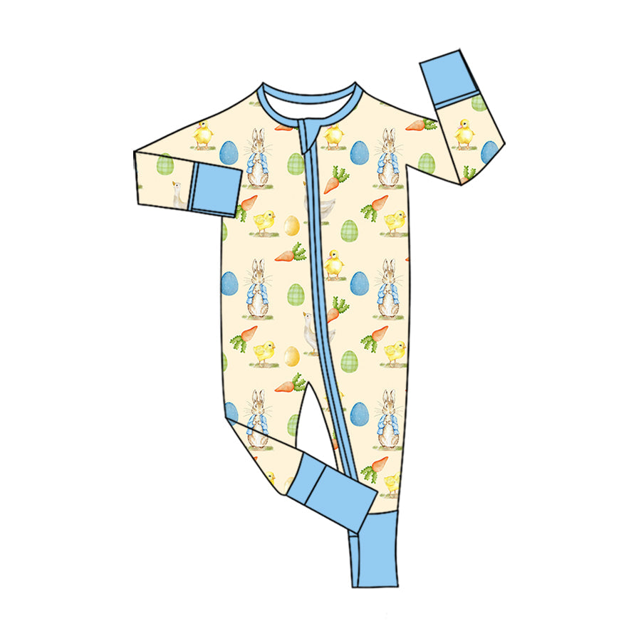 Preorder MOQ 5 pcs Each Style Easter Bunny Chick Blue Kids Matching Clothes