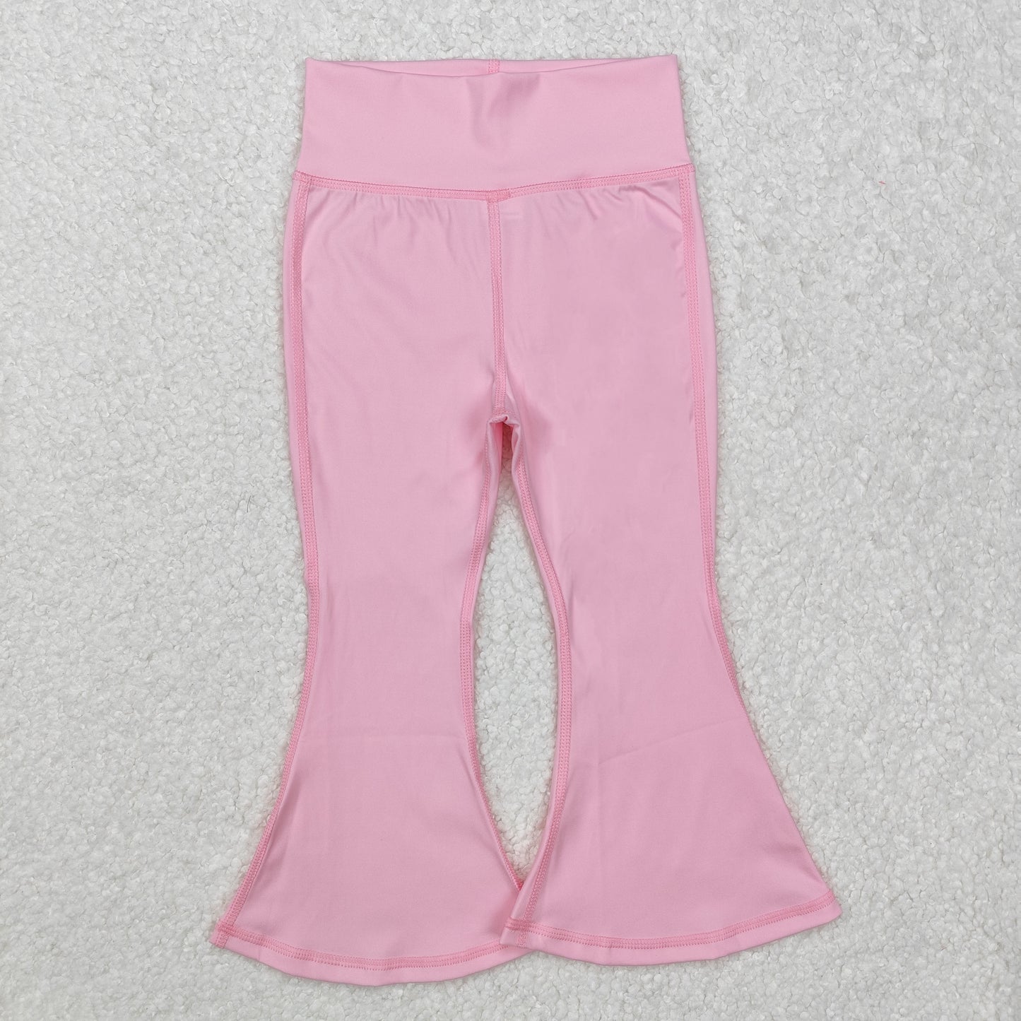 GLP3856 Flower Floral Pullover Pink Yoga Girls Flared Pants Set