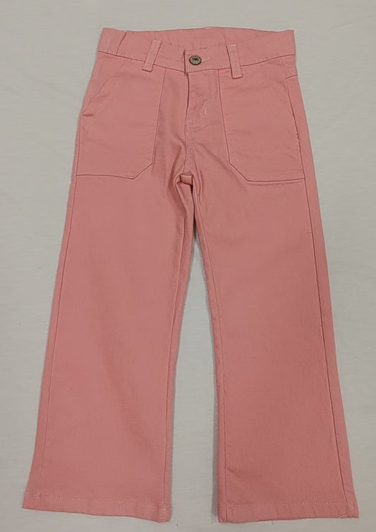 Pre-order light orange solid jeans P0759