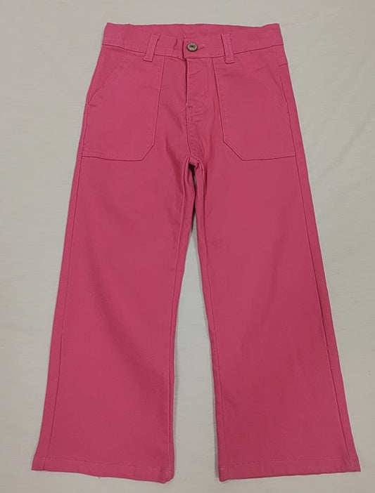 Pre-order hot pink solid jeans P0760