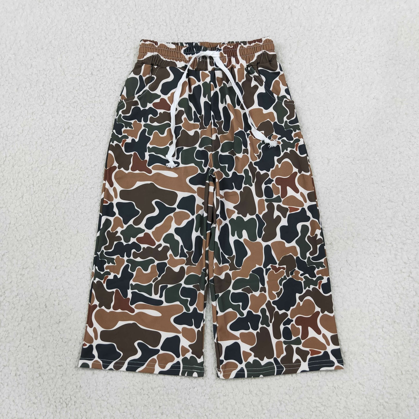 P1104 Hunting Camo Yoga Girls Wide Leg Pants