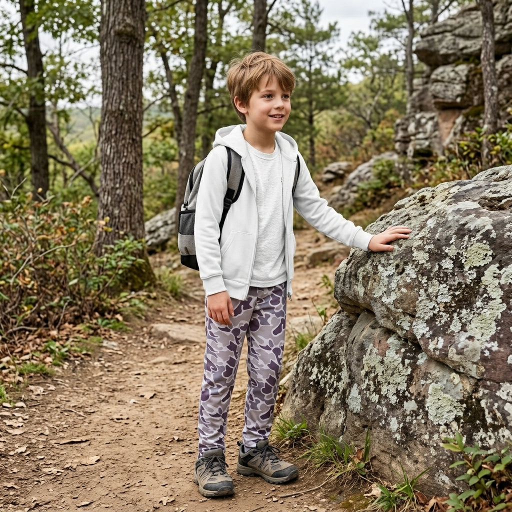 P1191 Hunting Camo Gray Boys Pants