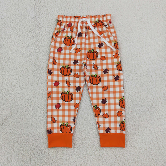 P1198 Fall Pumpkin Print Boys Pants