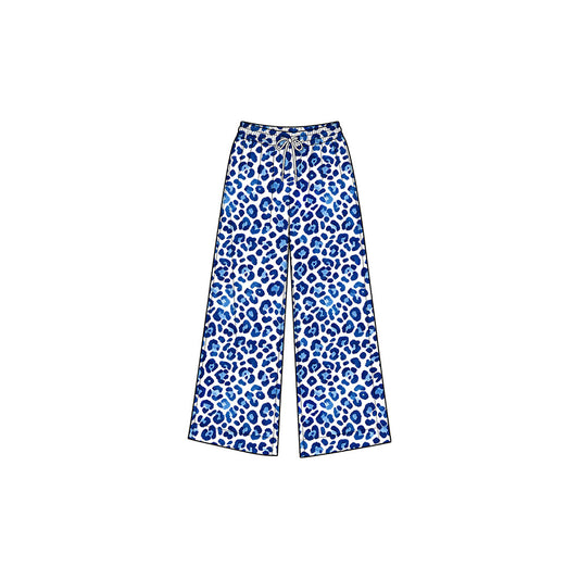 Preorder MOQ 5 pcs Each Style Fashion Leopard Print Girls Wide Leg Pants