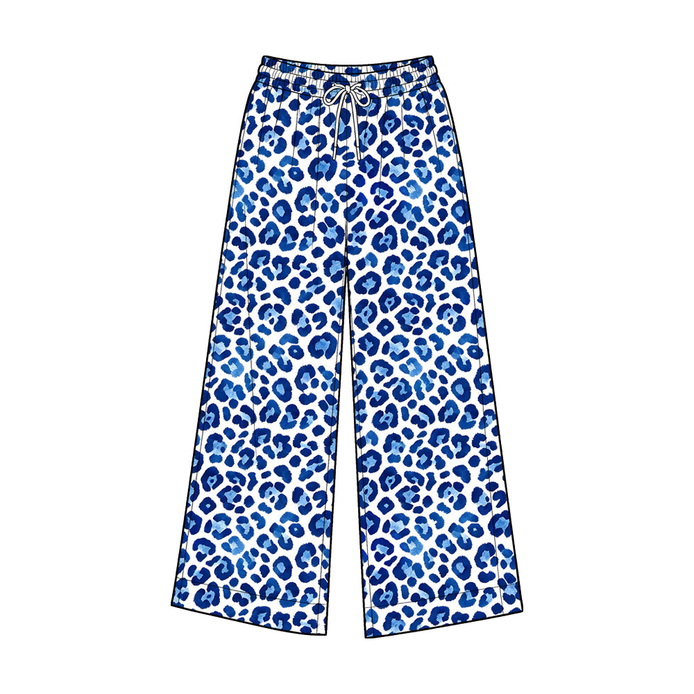 Preorder MOQ 5 pcs Each Style Fashion Leopard Adult Women Yoga Wide Leg Pants