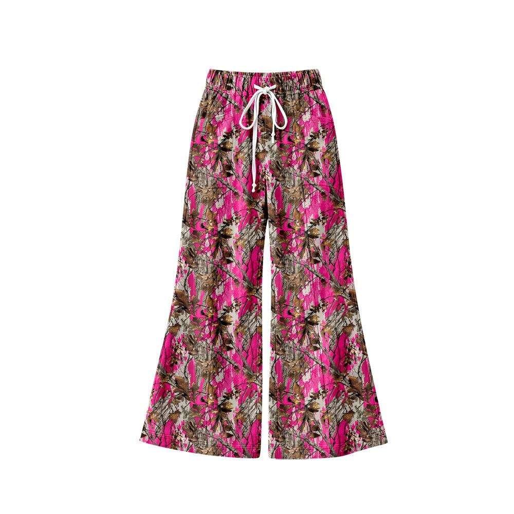 Preorder MOQ 5 pcs Each Style Hunting Leaves Yoga Pants Mommy and Me Matching Clothes
