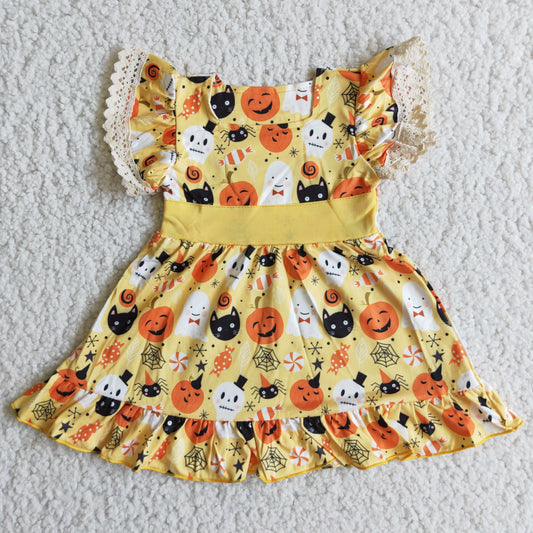 Halloween Pumpkin Girls Dress