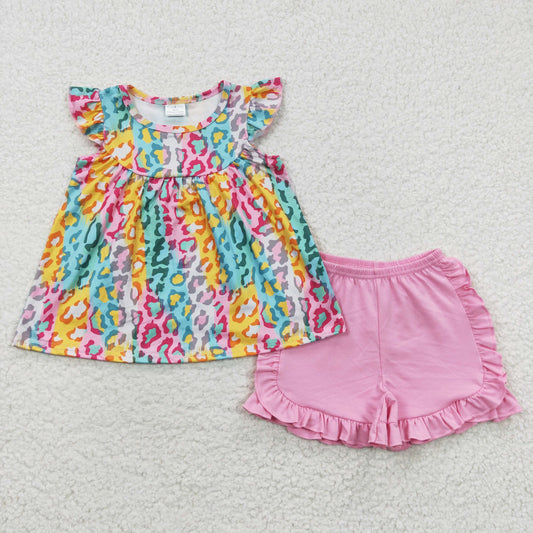 Leopard Pink Summer Girls Set