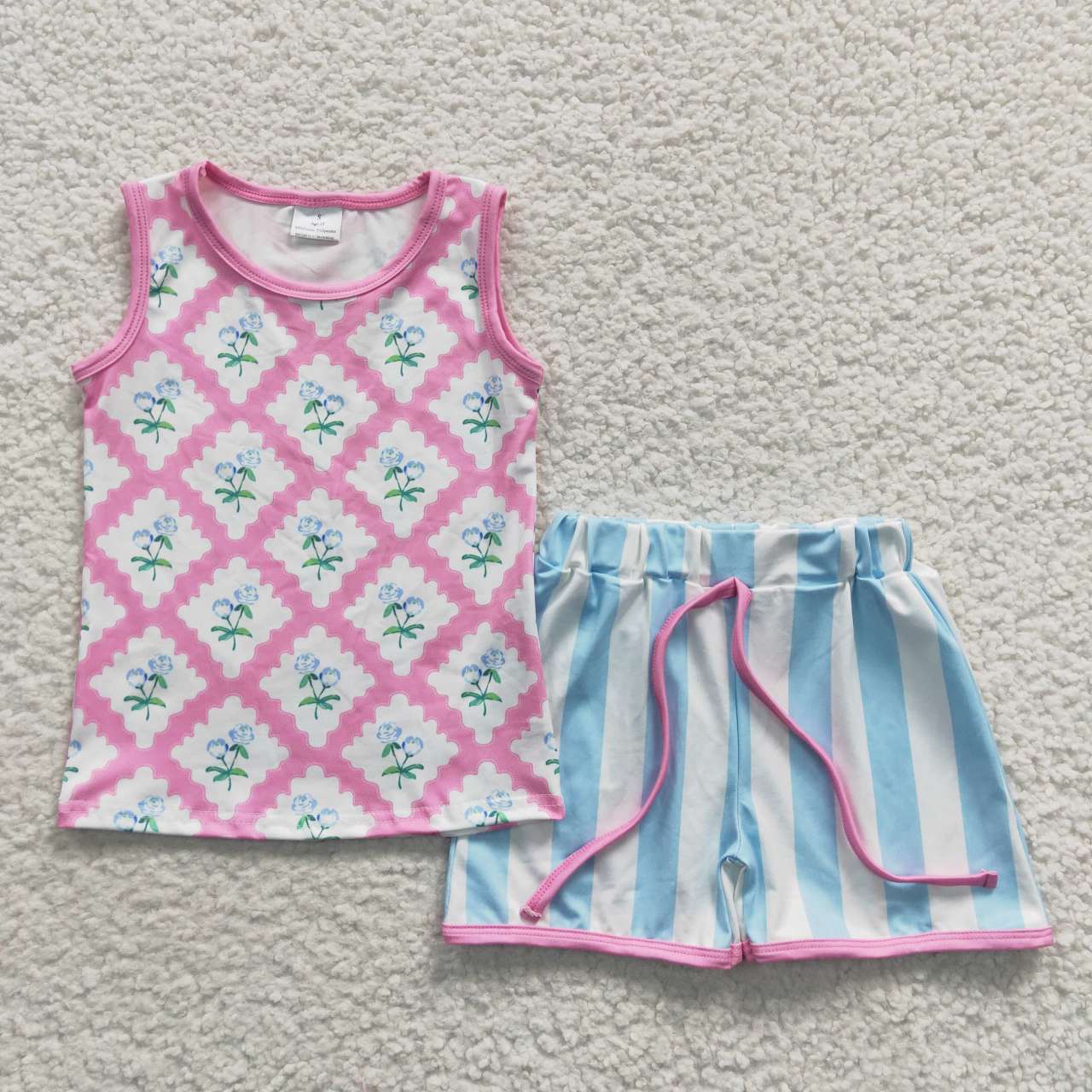 Pink Short Summer Girls Set