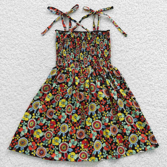 Flowers Sleeveless Girls Dress