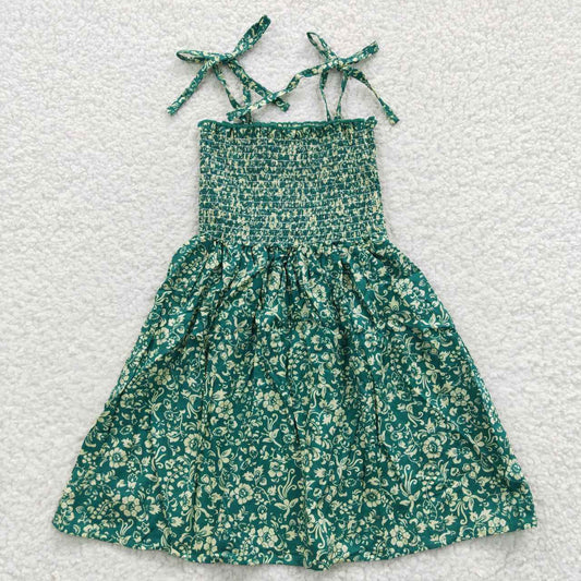 Green Sleeveless Girls Dress