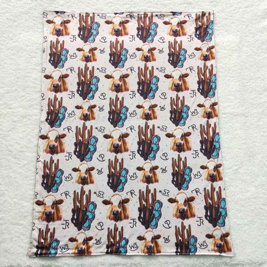 Western Cow Cactus Kids's Blanket