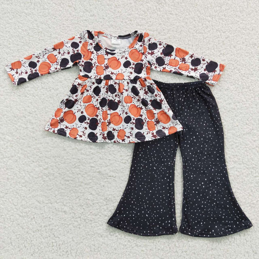 Fall Outfits Pumpkin Girls Set