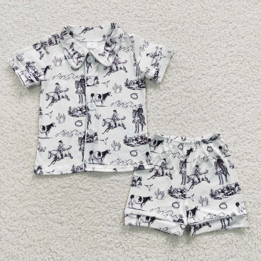 Cowboys Short Sleeve Short Pajamas