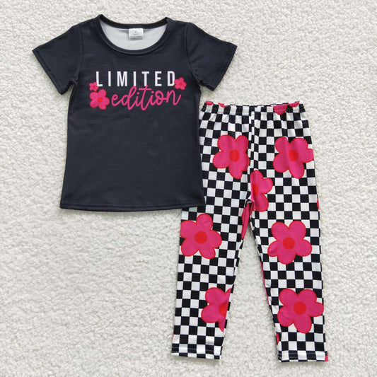Black Flowers Girls Outfits