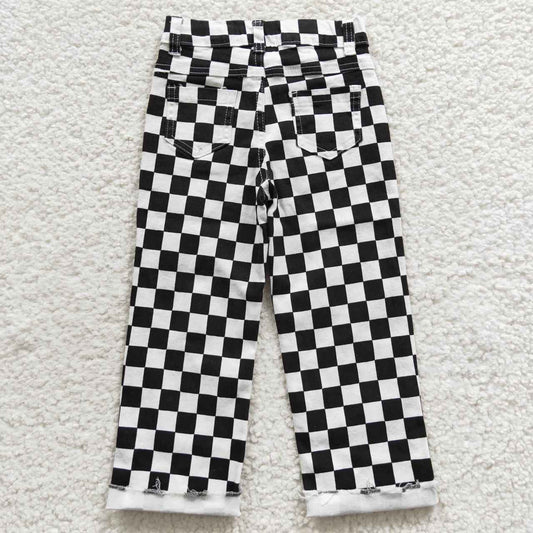 Black Plaid Leggings Pants Jean