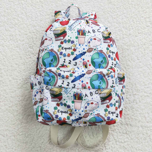 Blue Back To School Print BACKPACK