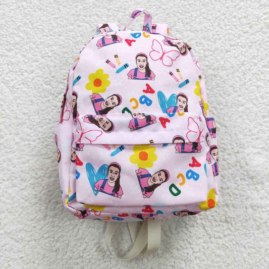 Pink Cartoon Print BACKPACK