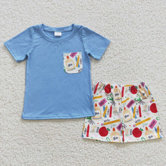 Back To School Pink Pencil Boy Set