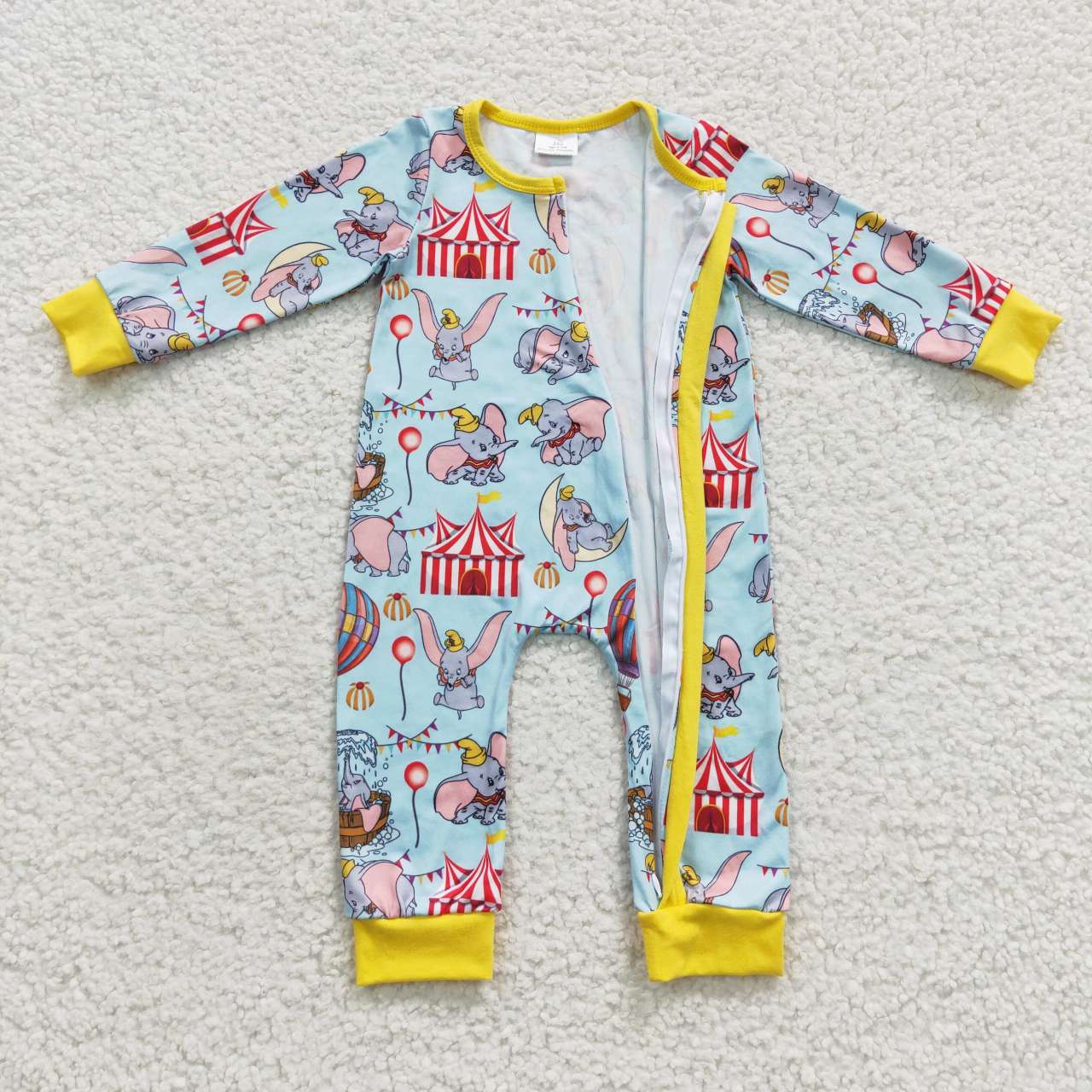 Elephant Baby Romper With zipper