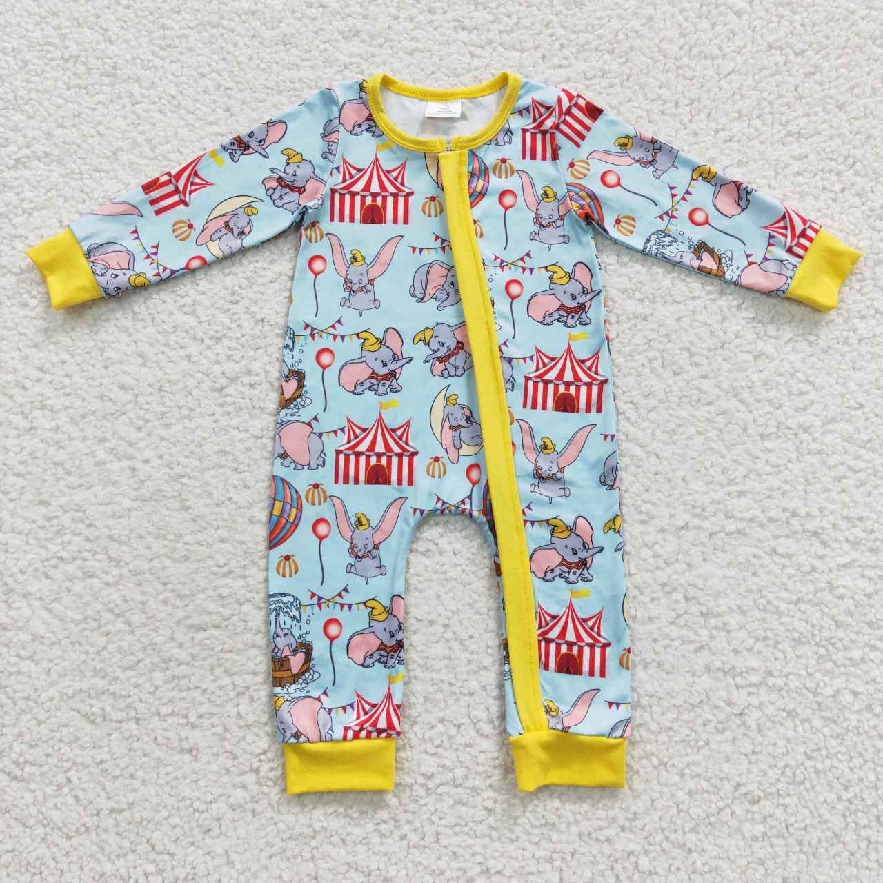 Elephant Baby Romper With zipper