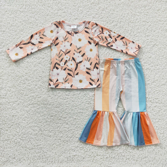 Flowers Stripe girl outfits