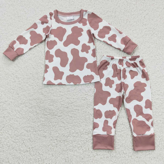 Pink Leopard long Sleeve Pajamas Outfit