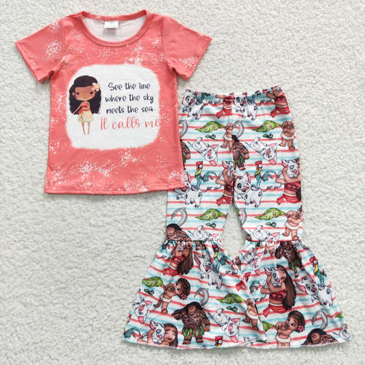 Pink Cartoon Boutique Girl Outfits