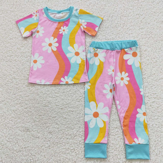 Colorful Flowers Girls Outfits
