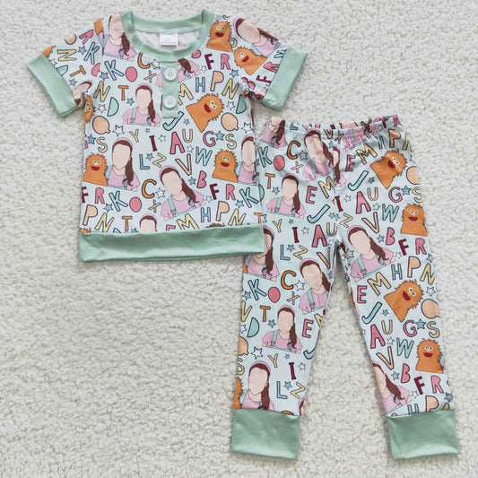 Green Cartoon short pajamas