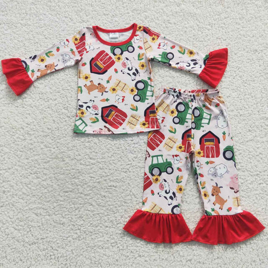 Farm Animal Home Girls Pajamas