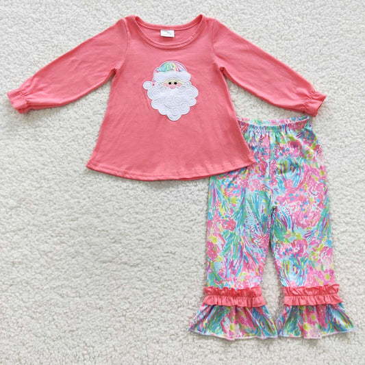 Christmas Pink Santa Girls Set