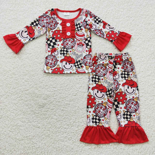 Christmas Santa Smile Girls Pajamas