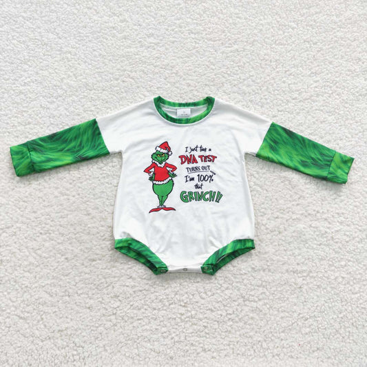Christmas Green Cartoon baby long sleeves romper