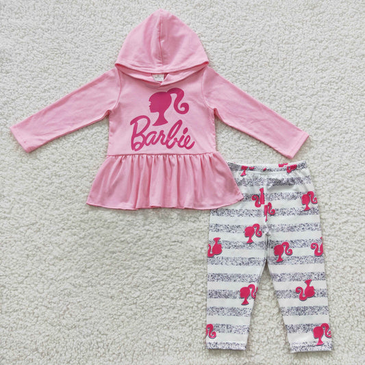Fall Set Pink Cartoon Pant Girls Set