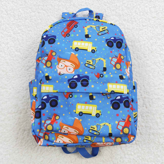 Blue Cartoon Print BACKPACK