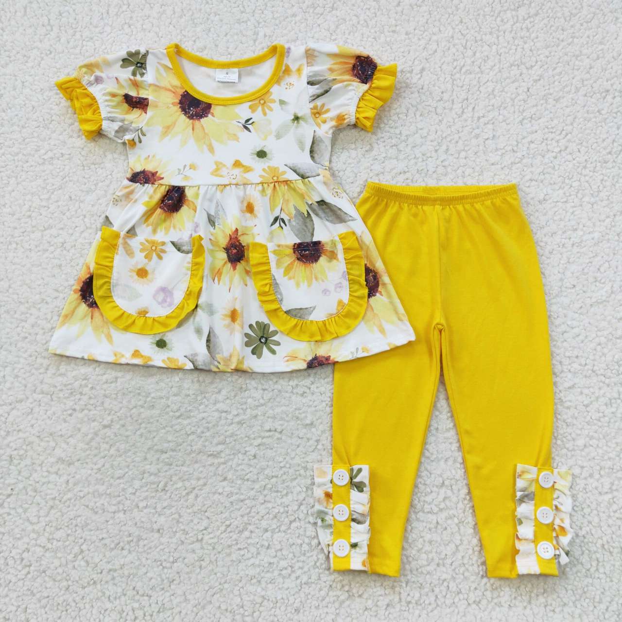 Yellow Flowers Girls Set