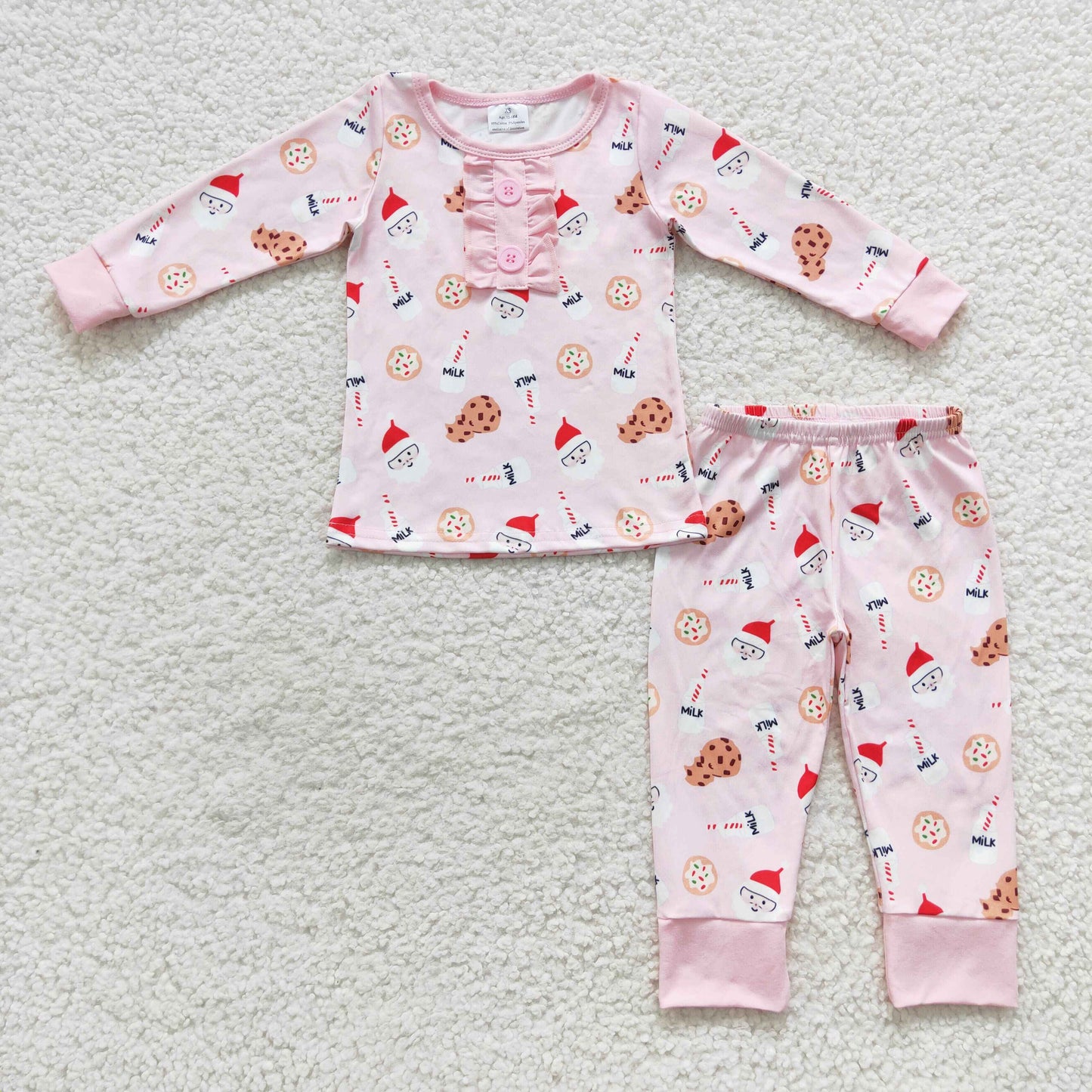 Pink biscuit print pajamas