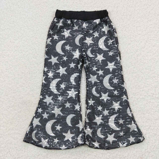 Black Moon Stars Print Pants