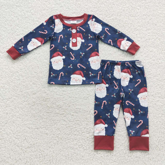 Christmas Santa Cartoon long-sleeved pants pajamas