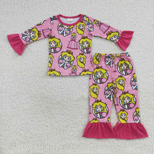 Pink Princess Long Sleeve Pajamas