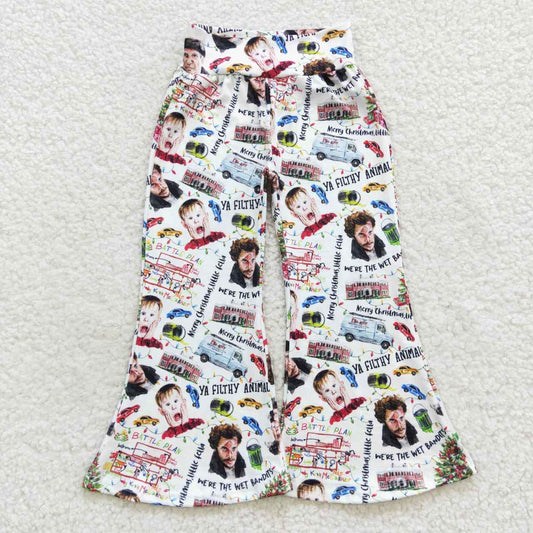 Christmas Cartoon Print Bell Pants