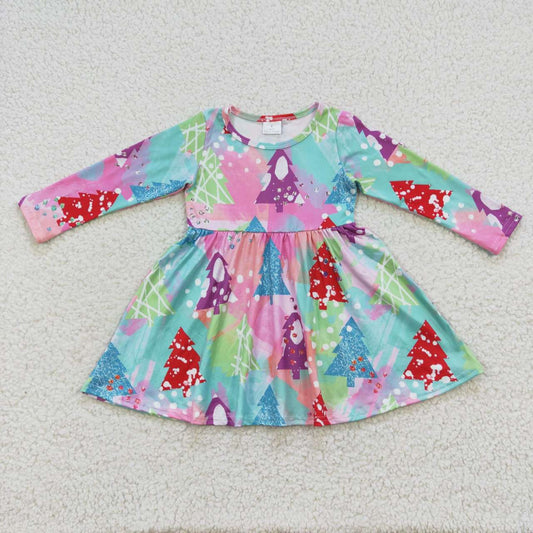 Christmas tree colorful Long Sleeves Dress
