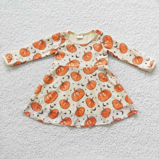 Halloween Pumpkin Sequins dress