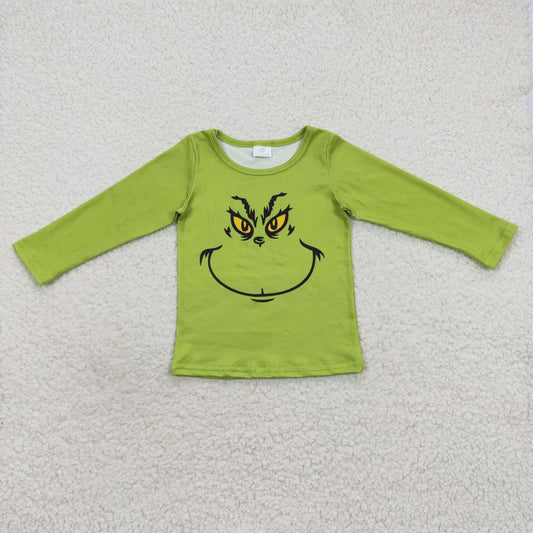 Christmas Green Cartoon Boy Shirt