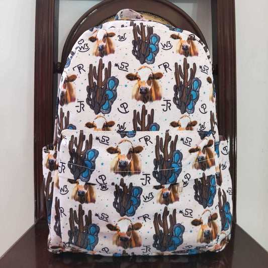 Western Cactus Cow Print BACKPACK